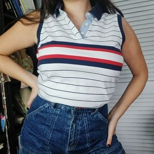 Tommy Hilfiger Large Collared Preppy Tank